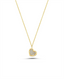Heart Stone-Set Gold Necklace