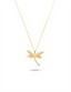 Stone-Set Dragonfly Gold Necklace