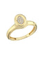 Round Stone-Set Gold Ring