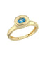 Blue Stone-Set Gold Ring