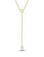 14K Pearl Stone-Set Drop Necklace