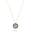 Evil Eye Stone-Set Gold Necklace
