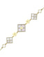 Reversible Pink White Mother-of-Pearl Gold Bracelet
