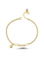 Paperclip Drop Heart Gold Bracelet