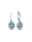 1.94 Carat Aquamarine Stone-Set Diamond Earrings