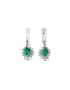1.62 Carat Diamond Emerald Earrings