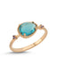 Turquoise Stone-Set Gold Ring