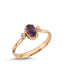 Purple Stone-Set Gold Ring