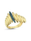 Aqua Muse Turquoise Stone-Set Design Gold Ring