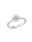 0.18 Carat Diamond Baguette Floral Ring