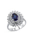 1.65 Carat Diamond Sapphire Ring