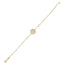 Reversible Pink White Mother-of-Pearl Gold Bracelet