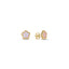 Pink Mother-of-Pearl Mini Floral Gold Earrings