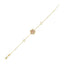 Reversible Pink White Mother-of-Pearl Floral Gold Bracelet