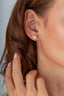 Pink Mother-of-Pearl Floral Gold Earrings