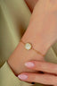 Reversible Gray White Mother-of-Pearl Gold Bracelet