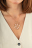 Pearl Stone-Set Italian Design Rose Gold Necklace