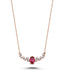 0.64 Carat Diamond Ruby Necklace