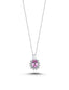 1.10 Carat Diamond Pink Topaz Necklace