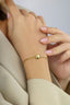 14K Gold Paperclip Heart Bracelet