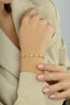 14K White Striped Gold Bracelet