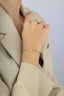 14K White Black Reversible Floral Gold Bracelet