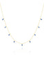 14K Blue Stone-Set Gold Necklace