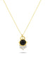 14K Black Stone-Set Gold Necklace