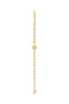 14K Blue Striped Modern Floral Gold Bracelet