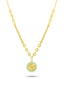 14K Enamel Gold Necklace