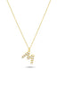14K Stone-Set M Letteri Gold Necklace