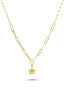 14K Paperclip Star Gold Necklace