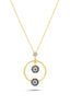 14K Stone-Set Drop Gold Necklace