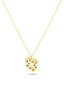 14K Stone-Set Baby Foot Motif Gold Necklace
