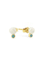 Pearl Stone-Set Gold Earrings