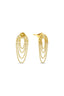 Interlocking Chain 14K Gold Earrings
