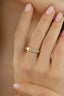 Row Stone-Set Modern Gold Ring