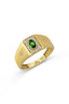 Green Stone-Set Oriental Gold Ring