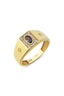 Purple Stone-Set Oriental Gold Ring