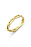 Rectangular Link Gold Ring