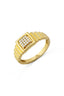 Aura Square Stone-Set Gold Ring