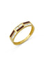 Black White Modern Gold Ring