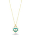 14K Stone-Set Heart Gold Necklace