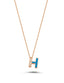 0.03 Carat Diamond H Letter Necklace