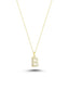 14K B Letter Gold Necklace