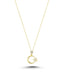 14K Stone-Set Crescent & Star Gold Necklace