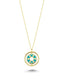 14K Enamel Hoop Gold Necklace