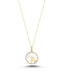 14K Bird Motif Stone-Set Gold Necklace