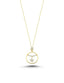 14K Stone-Set Star Hoop Gold Necklace