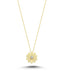14K Stone-Set Daisy Gold Necklace